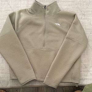 The North Face women’s Dot Knit Thermal 1/4 zip. Size med. Color: sand.